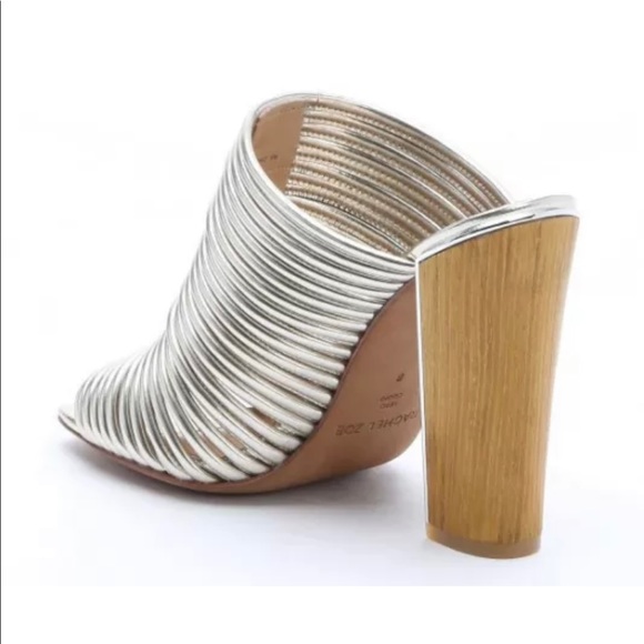 Rachel Zoe Metallic Leather Seneca Mules 7.5 - Picture 4 of 7